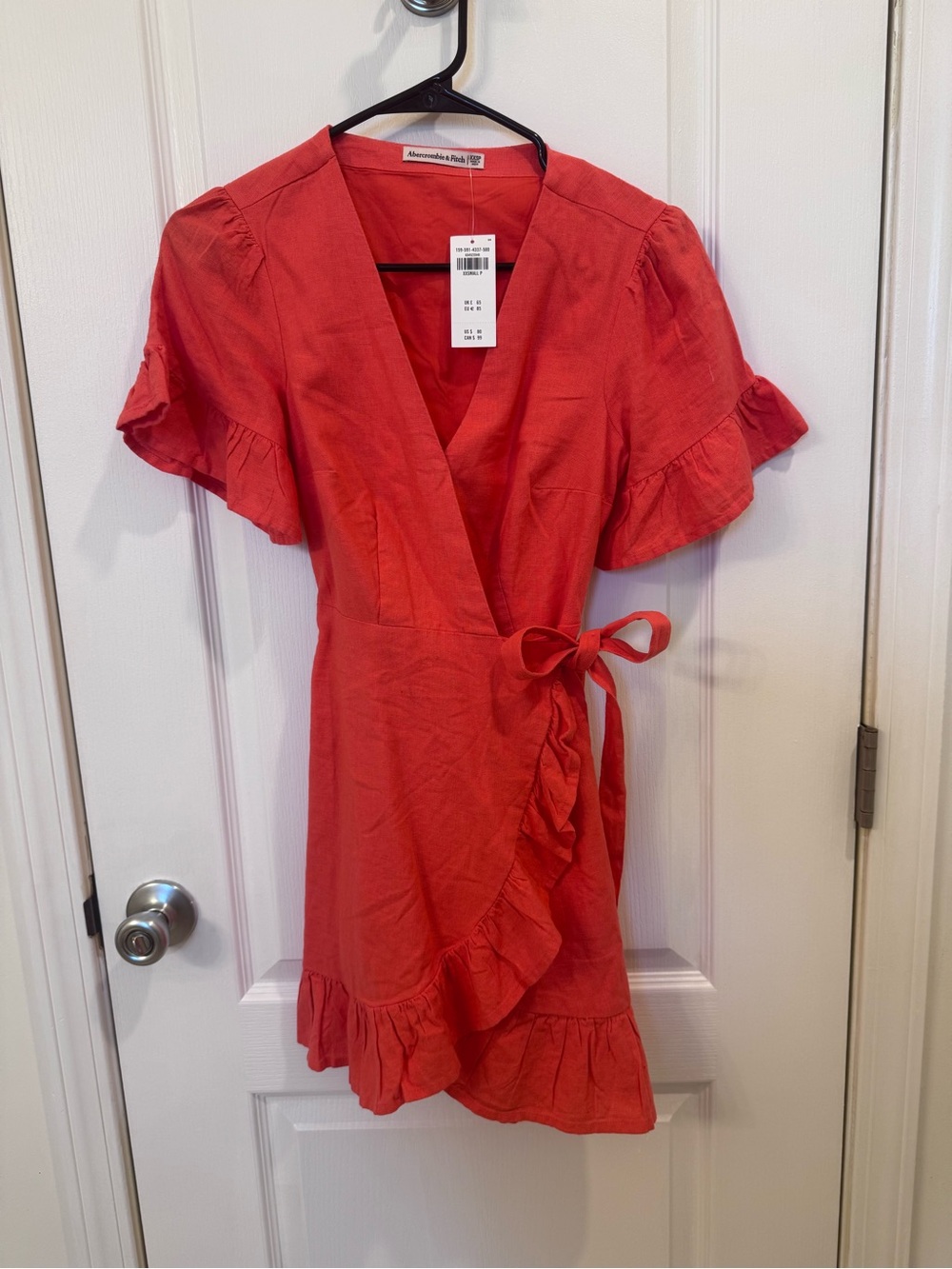 Abercrombie & Fitch Wrap Dress with Ruffle Trim